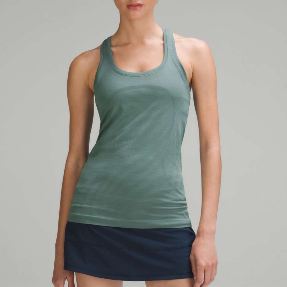 Lululemon, Swiftly Tech Razorback Tank 2.0 Hip Length, Medium Forest